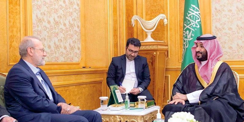 دیدار لاریجانی با بن‌سلمان